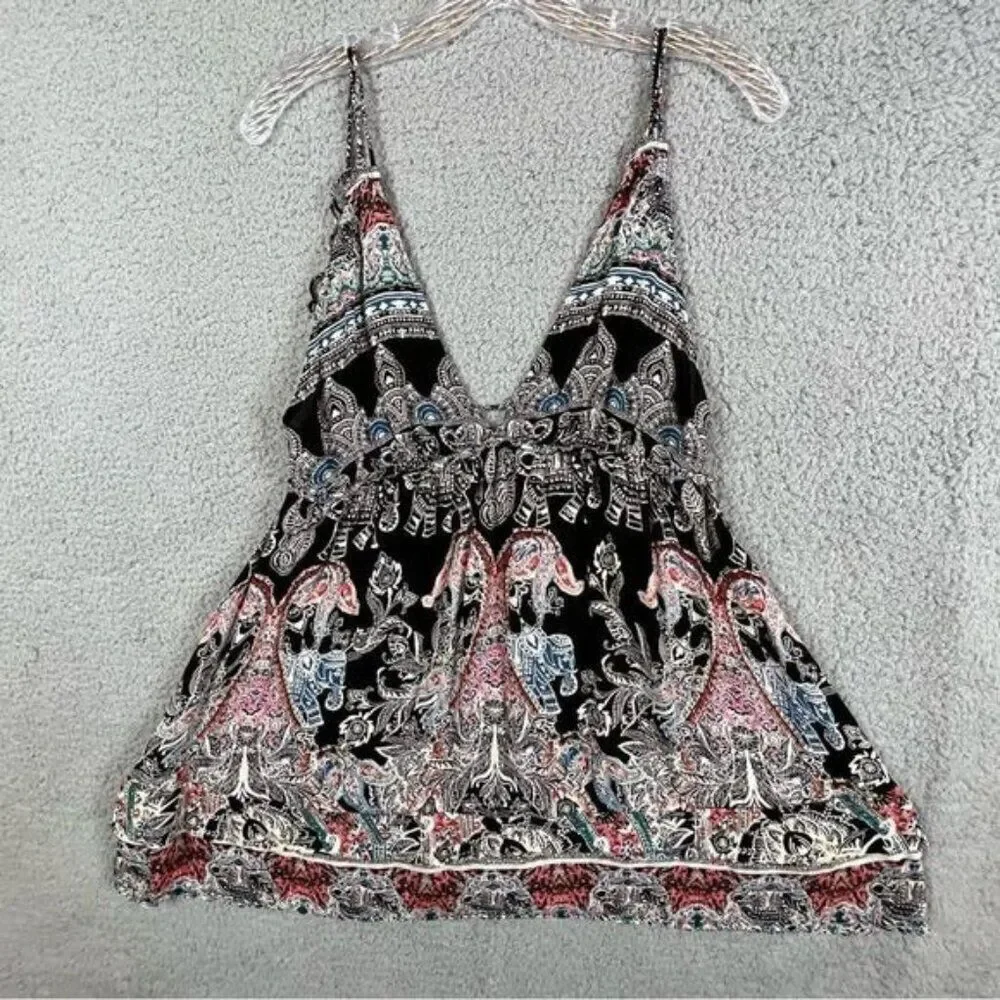 FREE PEOPLE WOMENS MINI MULTICOLORED TOP SIZE XS